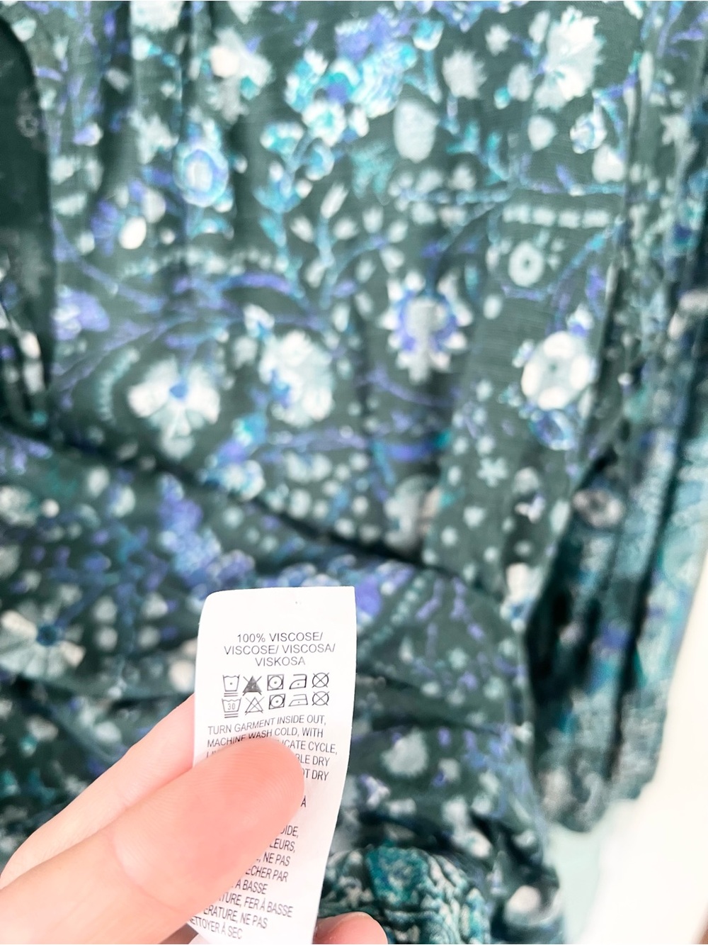 Lucky Brand Green Floral Peasant Blouse - Picture 4 of 7